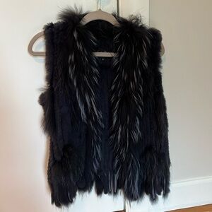 Fur crocheted vest